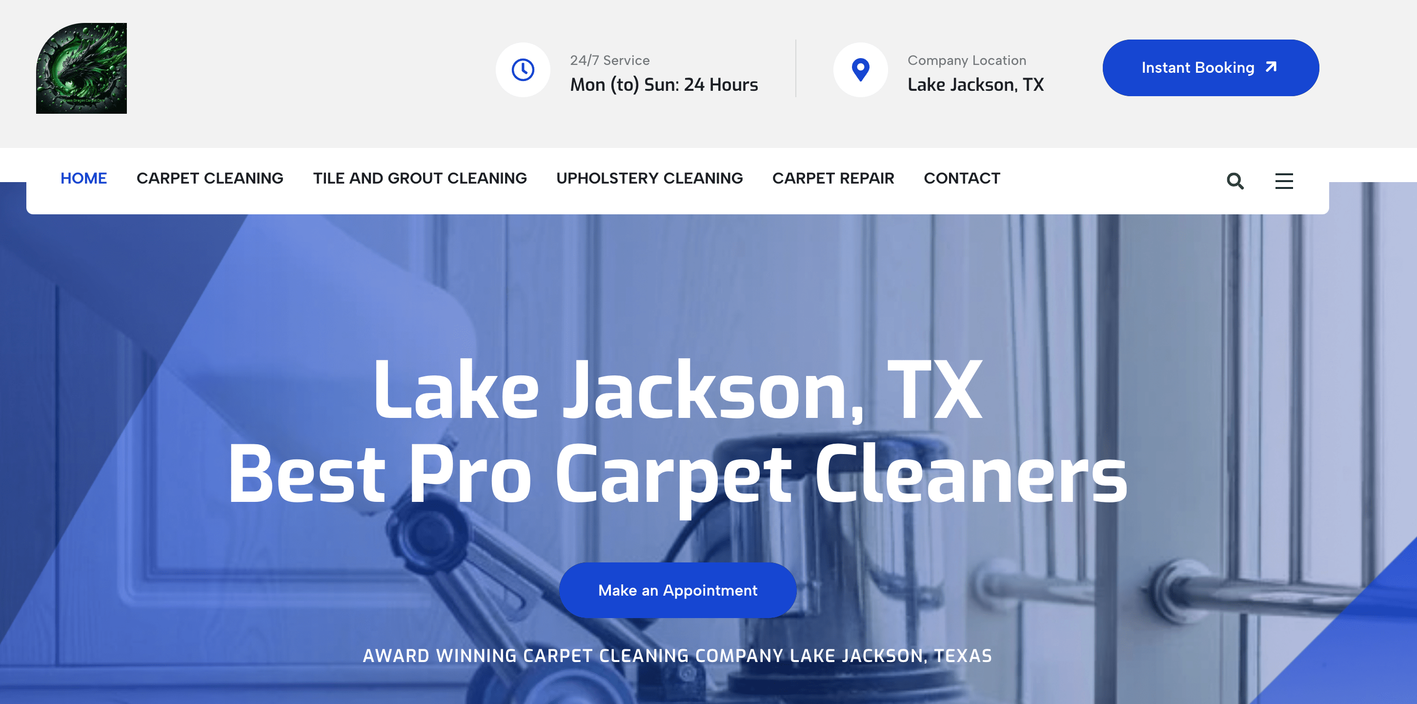 Green Dragon Carpet Care website rebuild. https://www.carpetcleanerslakejacksontx.com